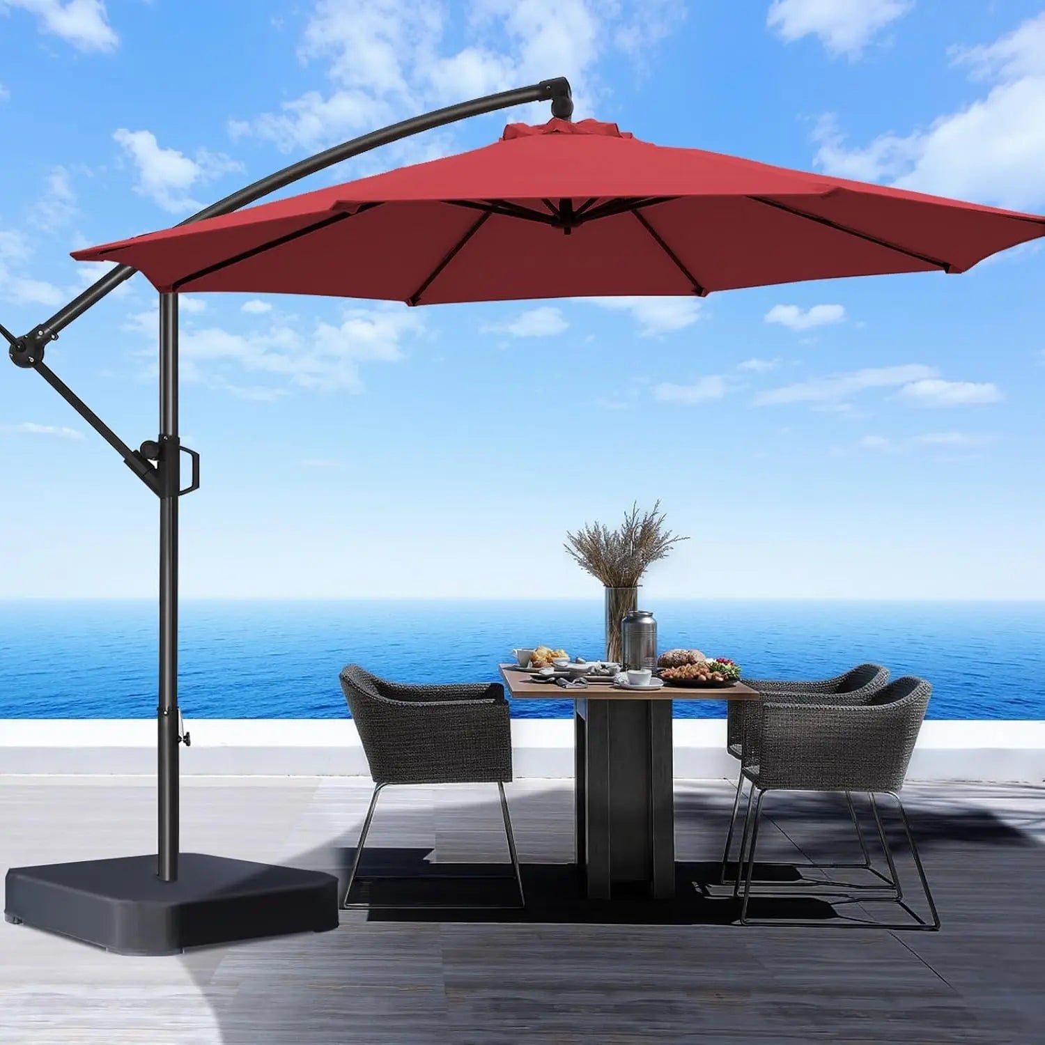 Outdoor Collection | 10ft Cantilever Patio Umbrella with UV Protection | Durable Frame for Ultimate Shade