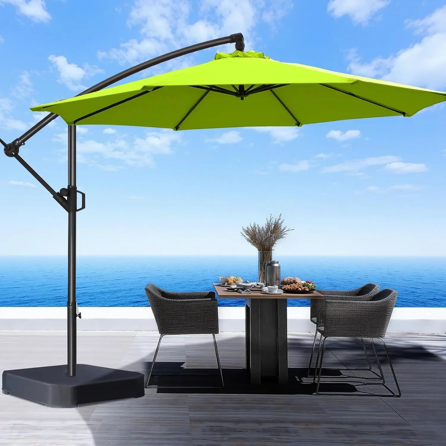 Outdoor Collection | 10ft Cantilever Patio Umbrella with UV Protection | Durable Frame for Ultimate Shade