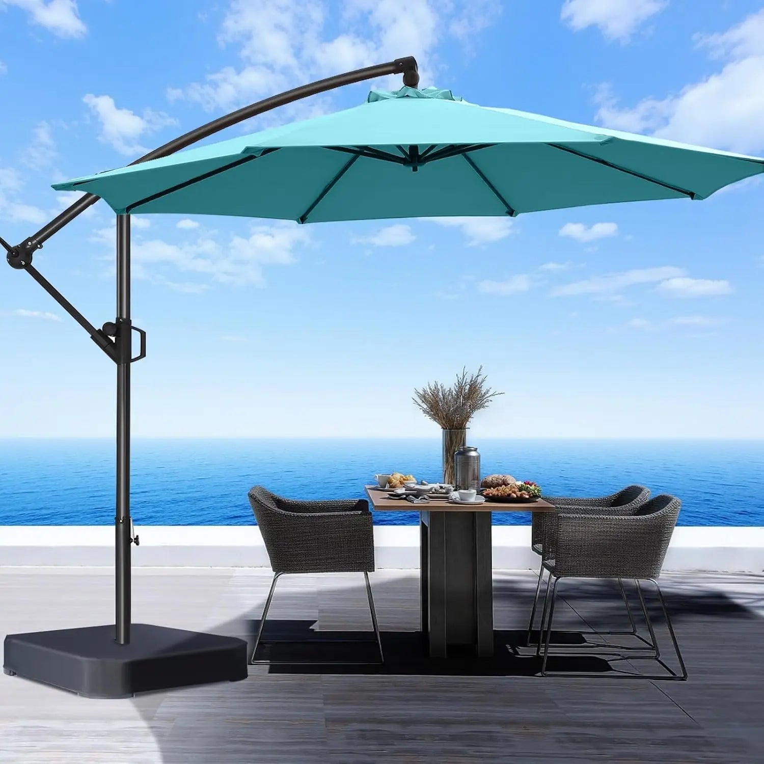Outdoor Collection | 10ft Cantilever Patio Umbrella with UV Protection | Durable Frame for Ultimate Shade