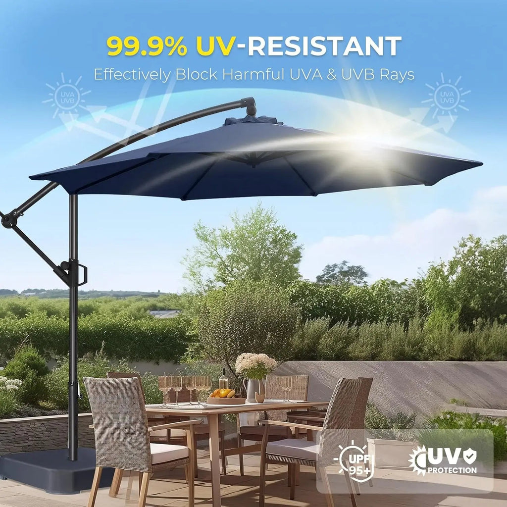 Outdoor Collection | 10ft Cantilever Patio Umbrella with UV Protection | Durable Frame for Ultimate Shade