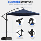 Outdoor Collection | 10ft Cantilever Patio Umbrella with UV Protection | Durable Frame for Ultimate Shade