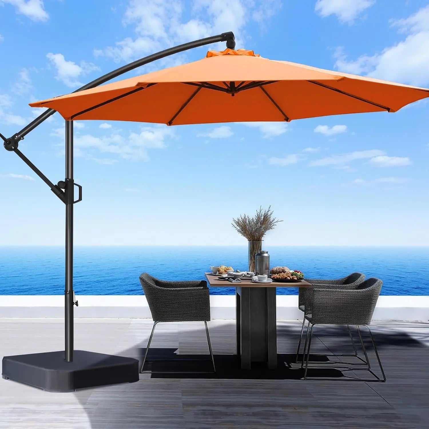 Outdoor Collection | 10ft Cantilever Patio Umbrella with UV Protection | Durable Frame for Ultimate Shade