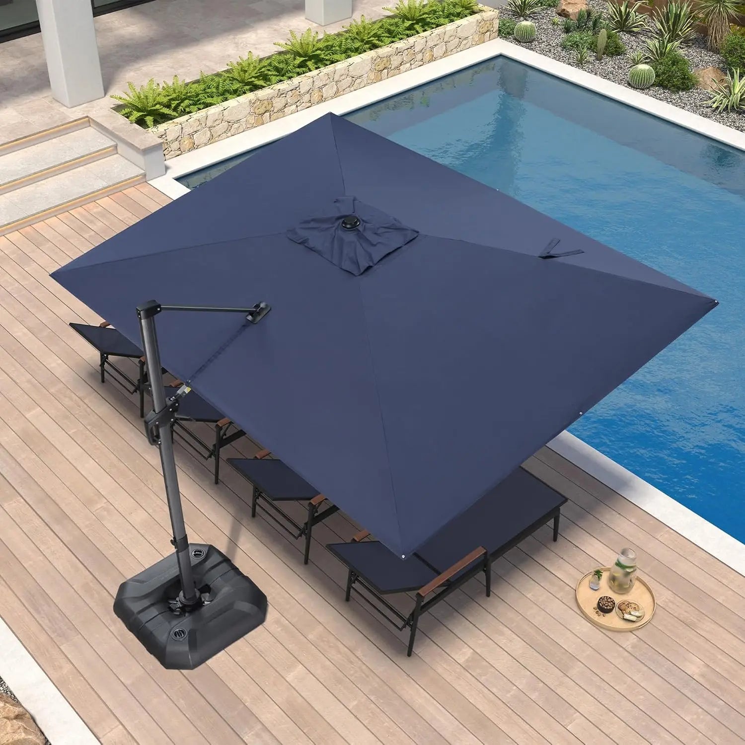 Outdoor Living Collection | Cantilever Patio Umbrella with 360-Degree Rotation | Durable Aluminum Frame for Maximum Shade