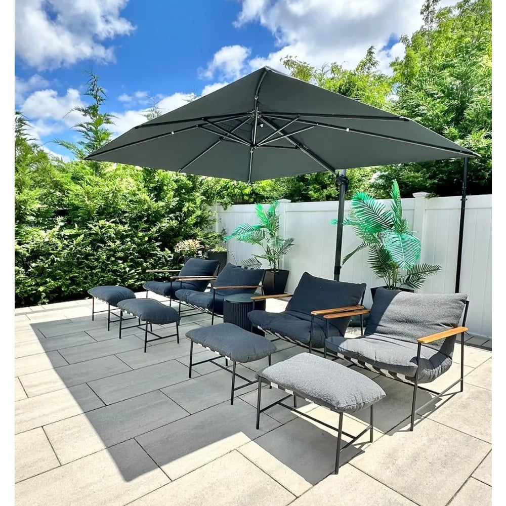 Outdoor Living Collection | Cantilever Patio Umbrella with 360-Degree Rotation | Durable Aluminum Frame for Maximum Shade