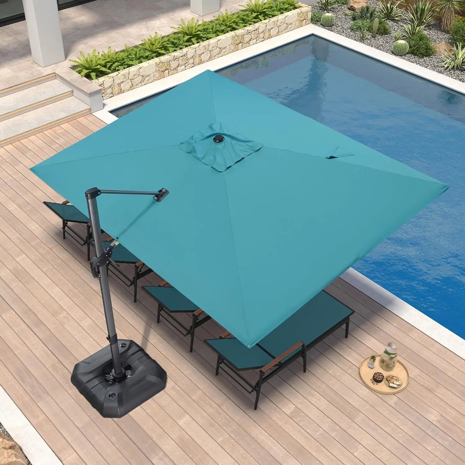 Outdoor Living Collection | Cantilever Patio Umbrella with 360-Degree Rotation | Durable Aluminum Frame for Maximum Shade