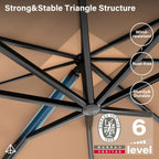 Outdoor Oasis | 10FT Cantilever Umbrella with 360° Rotation & UV Protection | Versatile Sunshade for Comfort