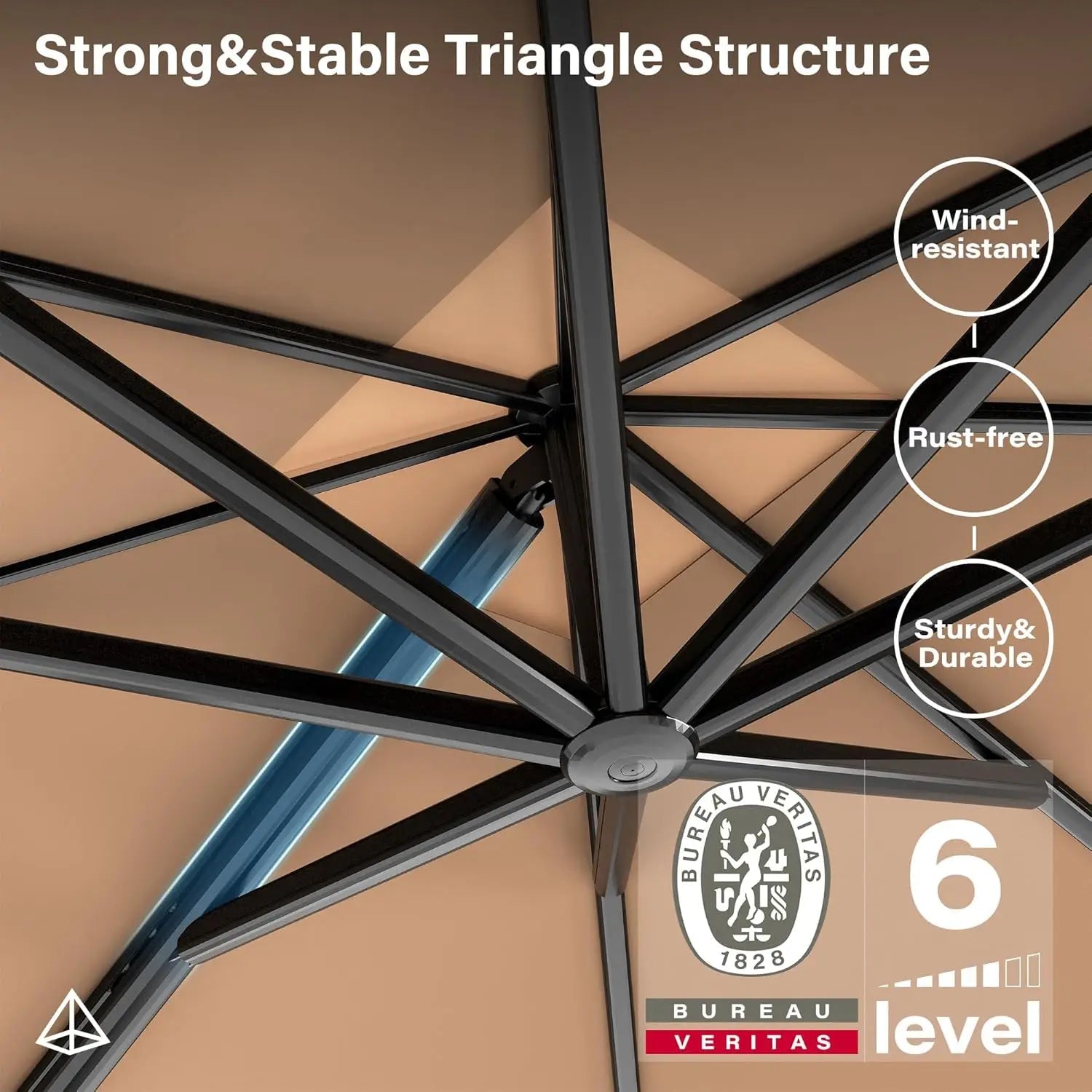 Outdoor Oasis | 10FT Cantilever Umbrella with 360° Rotation & UV Protection | Versatile Sunshade for Comfort