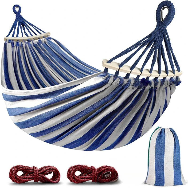 Outdoor Retreat | Camping Hammock with Anti-Roll Design | Durable Canvas for Ultimate Outdoor Relaxation