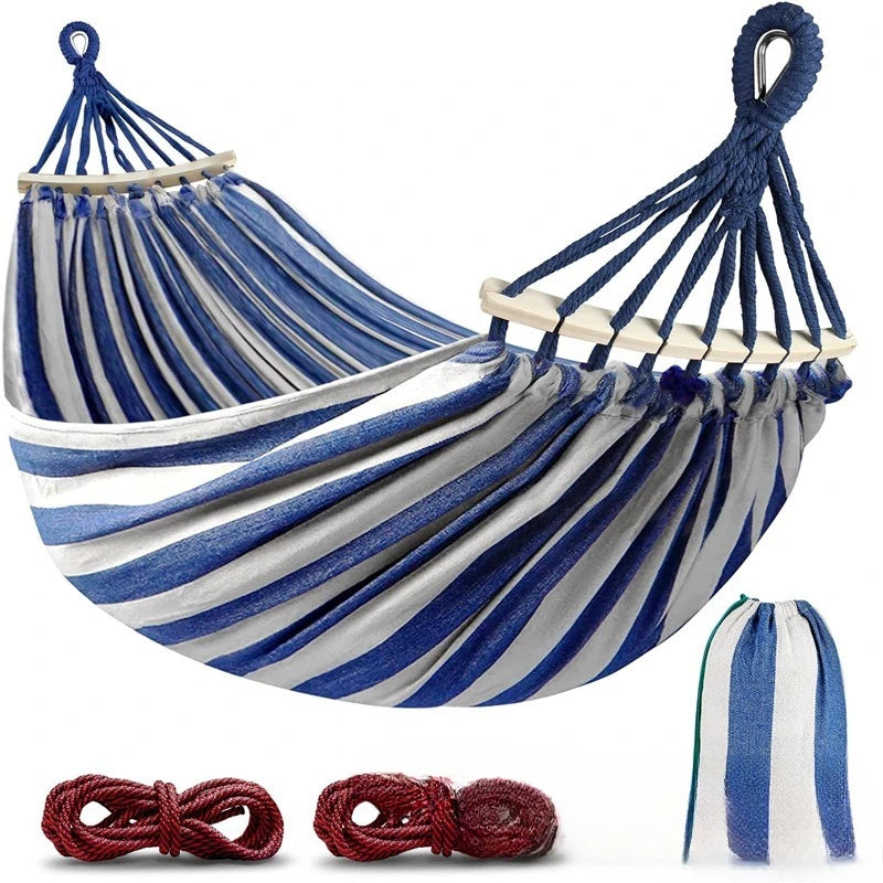 Outdoor Retreat | Camping Hammock with Anti-Roll Design | Durable Canvas for Ultimate Outdoor Relaxation