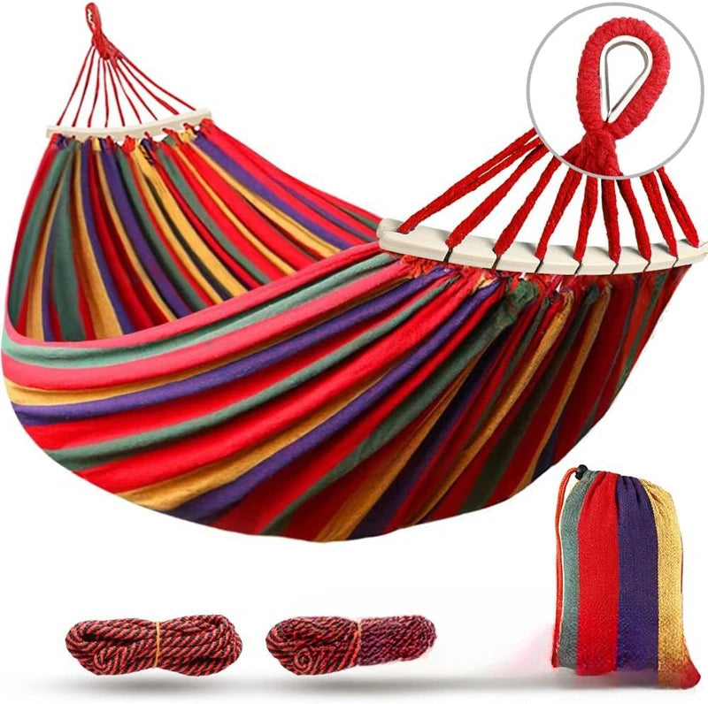 Outdoor Retreat | Camping Hammock with Anti-Roll Design | Durable Canvas for Ultimate Outdoor Relaxation