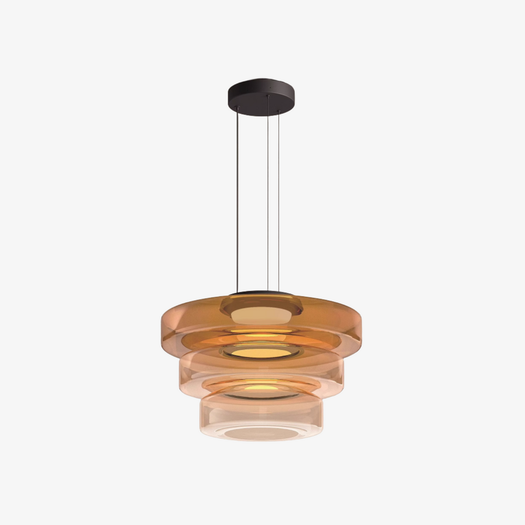 Parallax Collection | Glass Pendant Light with Dynamic Visual Effect | Sculptural Design for Atmospheric Kitchen Lighting