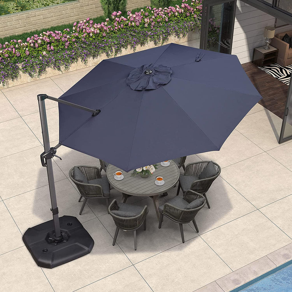 Purple Leaf | Patio Umbrella Base with High Weight Capacity | Durable Design for Stability