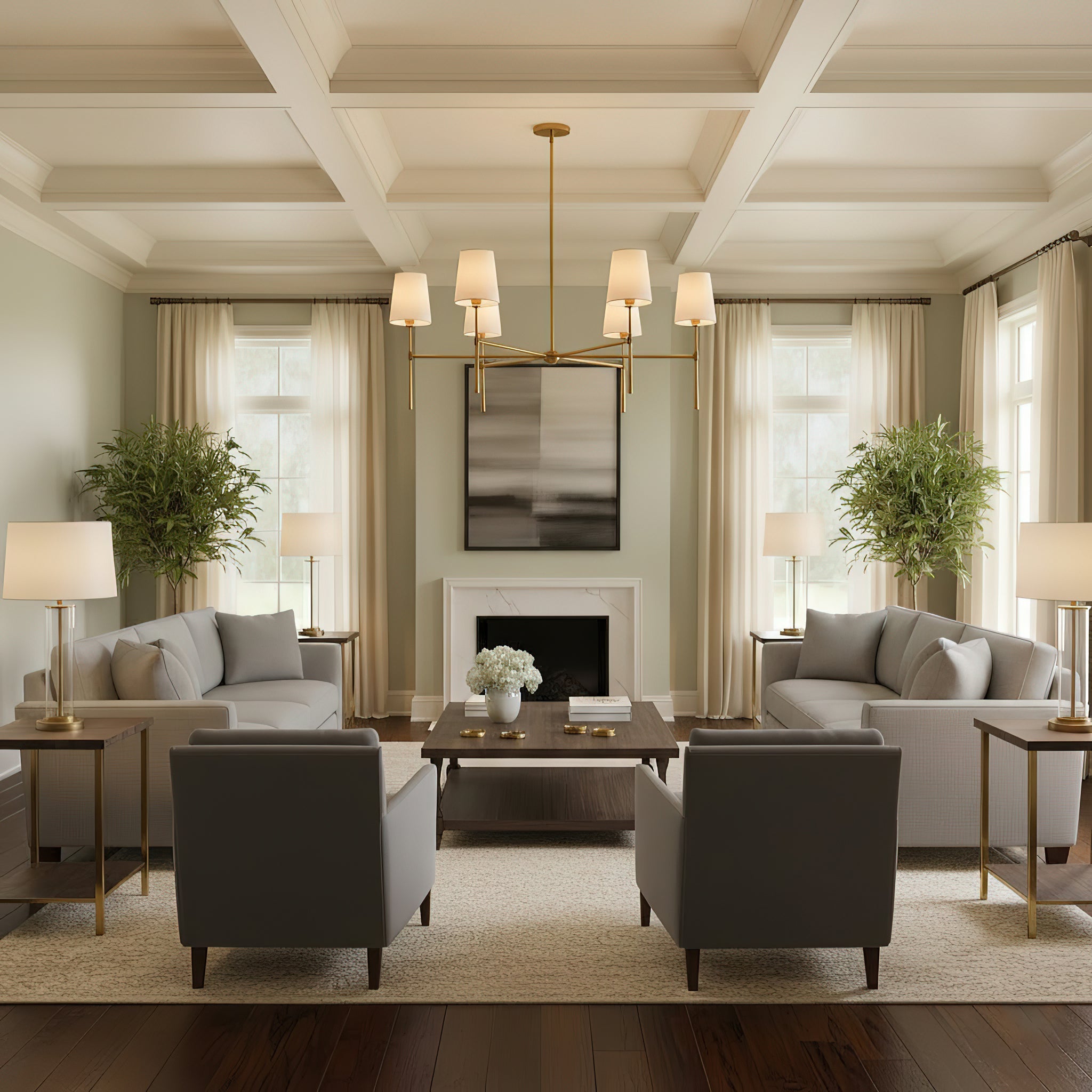 Rhodes Collection | Modern Chandelier Light with Adjustable Height | Elegant Illumination for Dining Rooms