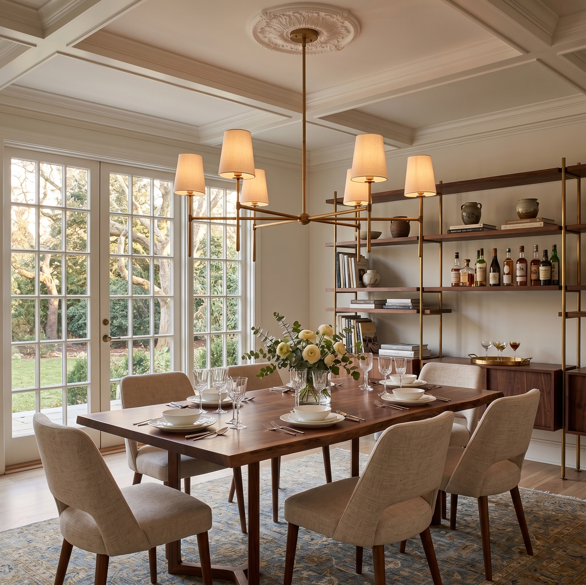 Rhodes Collection | Modern Chandelier Light with Adjustable Height | Elegant Illumination for Dining Rooms
