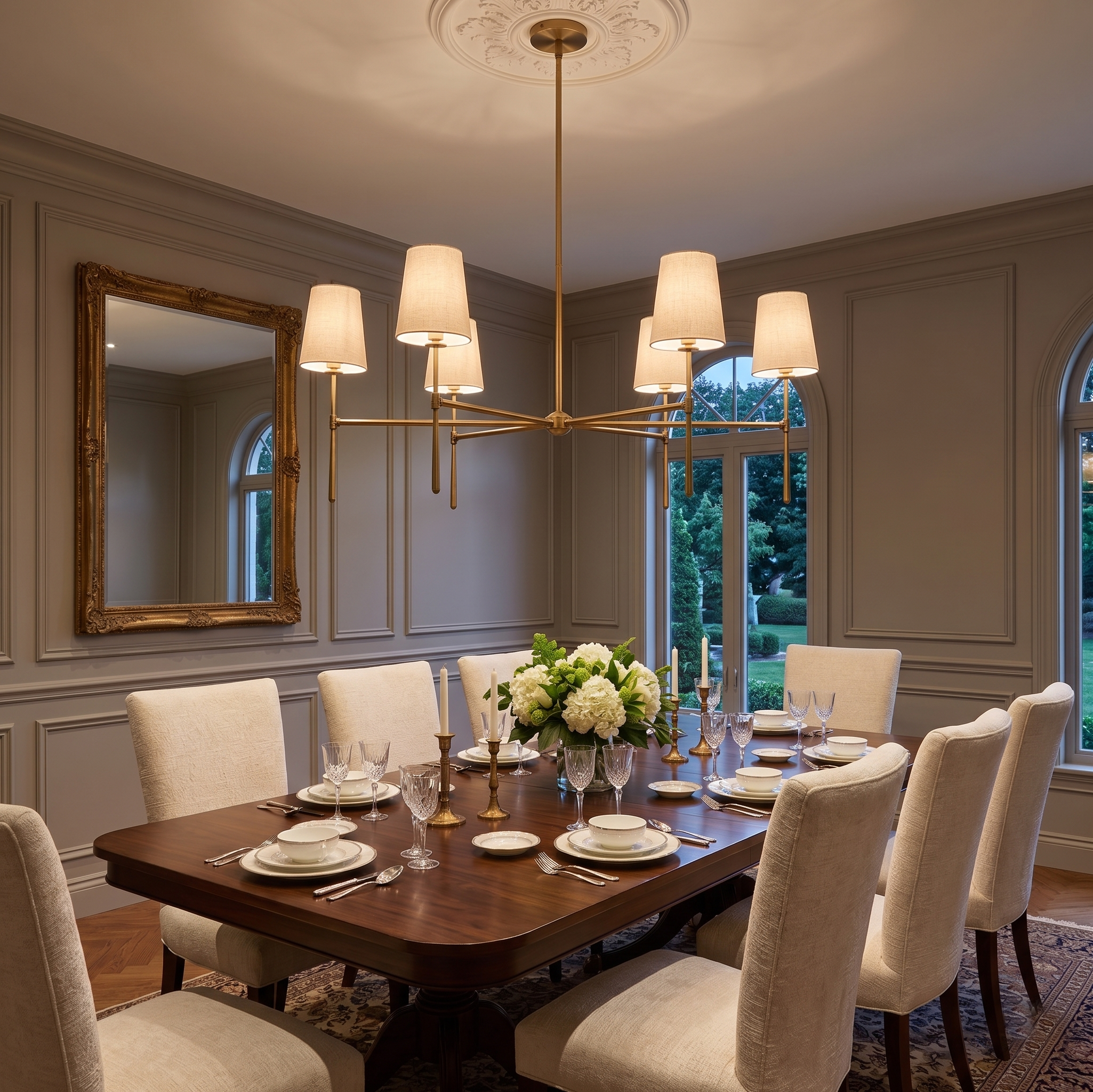 Rhodes Collection | Modern Chandelier Light with Adjustable Height | Elegant Illumination for Dining Rooms
