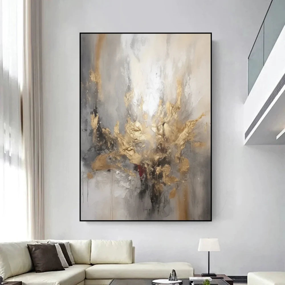 RicherArt | Abstract Canvas Prints with Unique Texture | Hand-Painted Wall Art for Artistic Ambiance