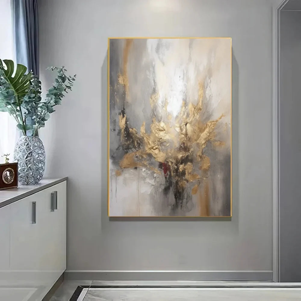 RicherArt | Abstract Canvas Prints with Unique Texture | Hand-Painted Wall Art for Artistic Ambiance