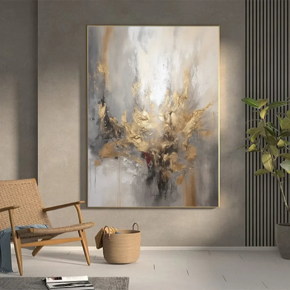 RicherArt | Abstract Canvas Prints with Unique Texture | Hand-Painted Wall Art for Artistic Ambiance