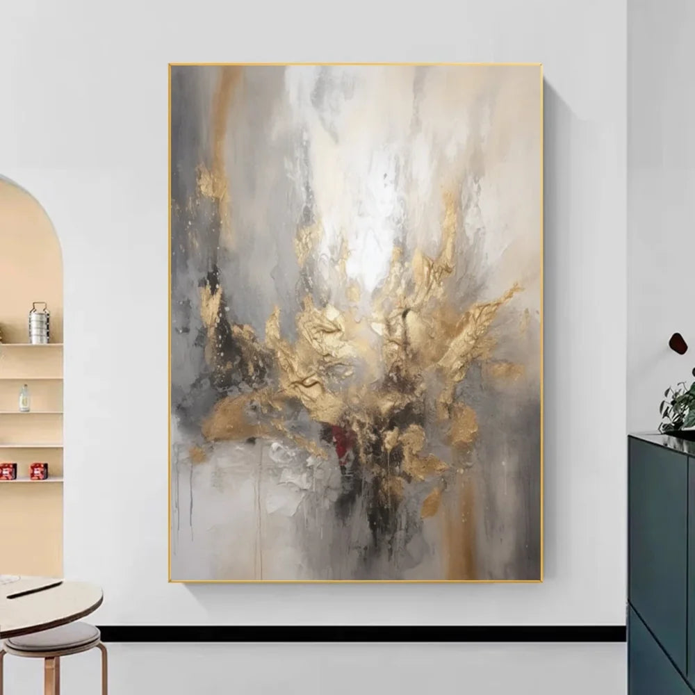 RicherArt | Abstract Canvas Prints with Unique Texture | Hand-Painted Wall Art for Artistic Ambiance