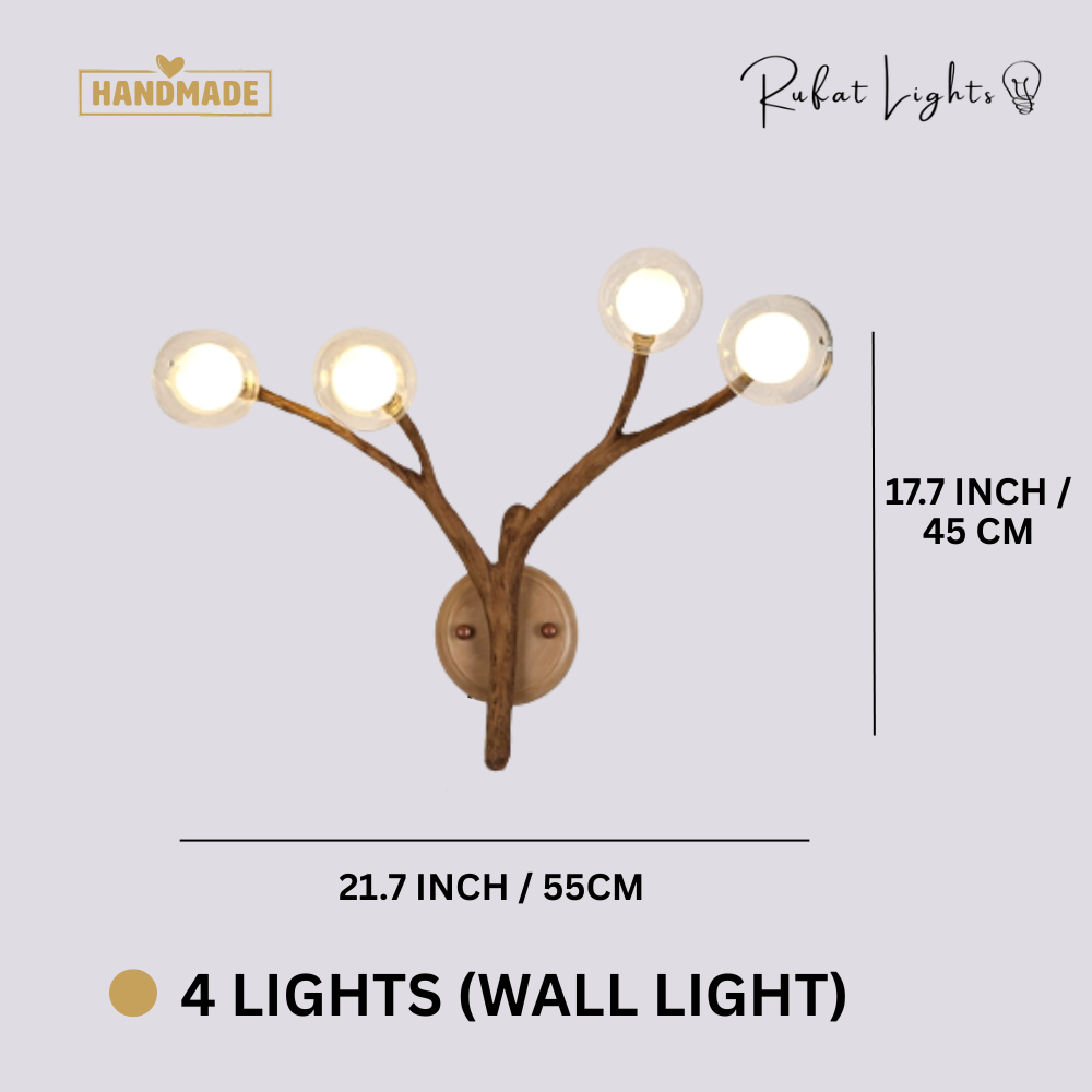 Rustic Elegance | Bubble Chandelier Light with Glass Accents | Warm Ambiance for Dining Rooms and Cozy Spaces