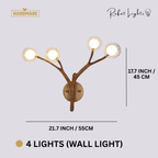 Rustic Elegance | Bubble Chandelier Light with Glass Accents | Warm Ambiance for Dining Rooms and Cozy Spaces