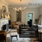 Rustic Elegance | Bubble Chandelier Light with Glass Accents | Warm Ambiance for Dining Rooms and Cozy Spaces