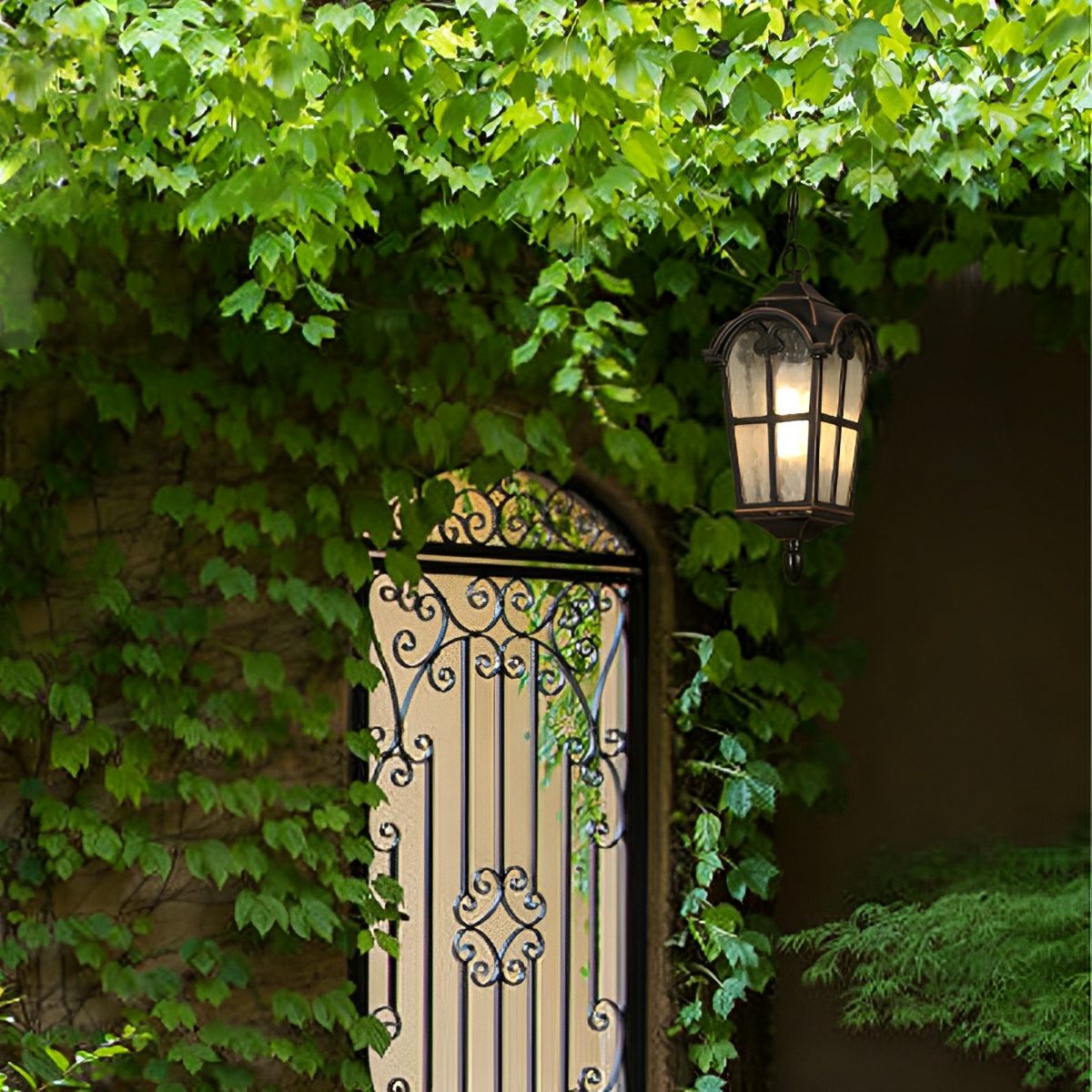 Rustic Lantern Collection | Outdoor LED Pendant Light with Waterproof Design | Vintage Charm for Elegant Outdoor Spaces