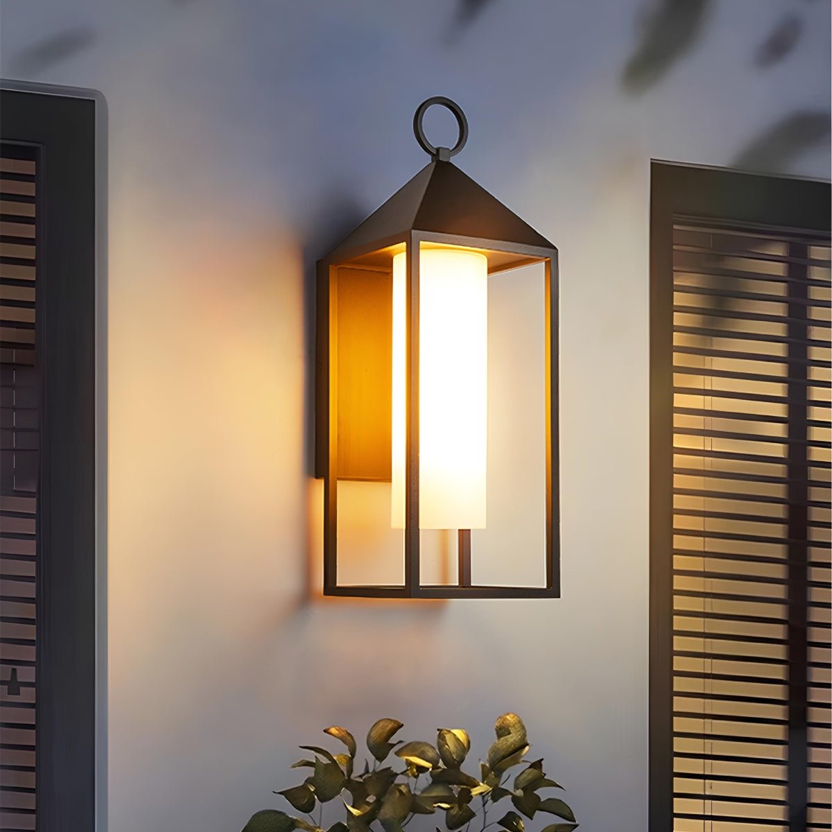 Rustic Lantern | Outdoor LED Porch Wall Light with Waterproof Design | Versatile Sizing for Enhanced Curb Appeal