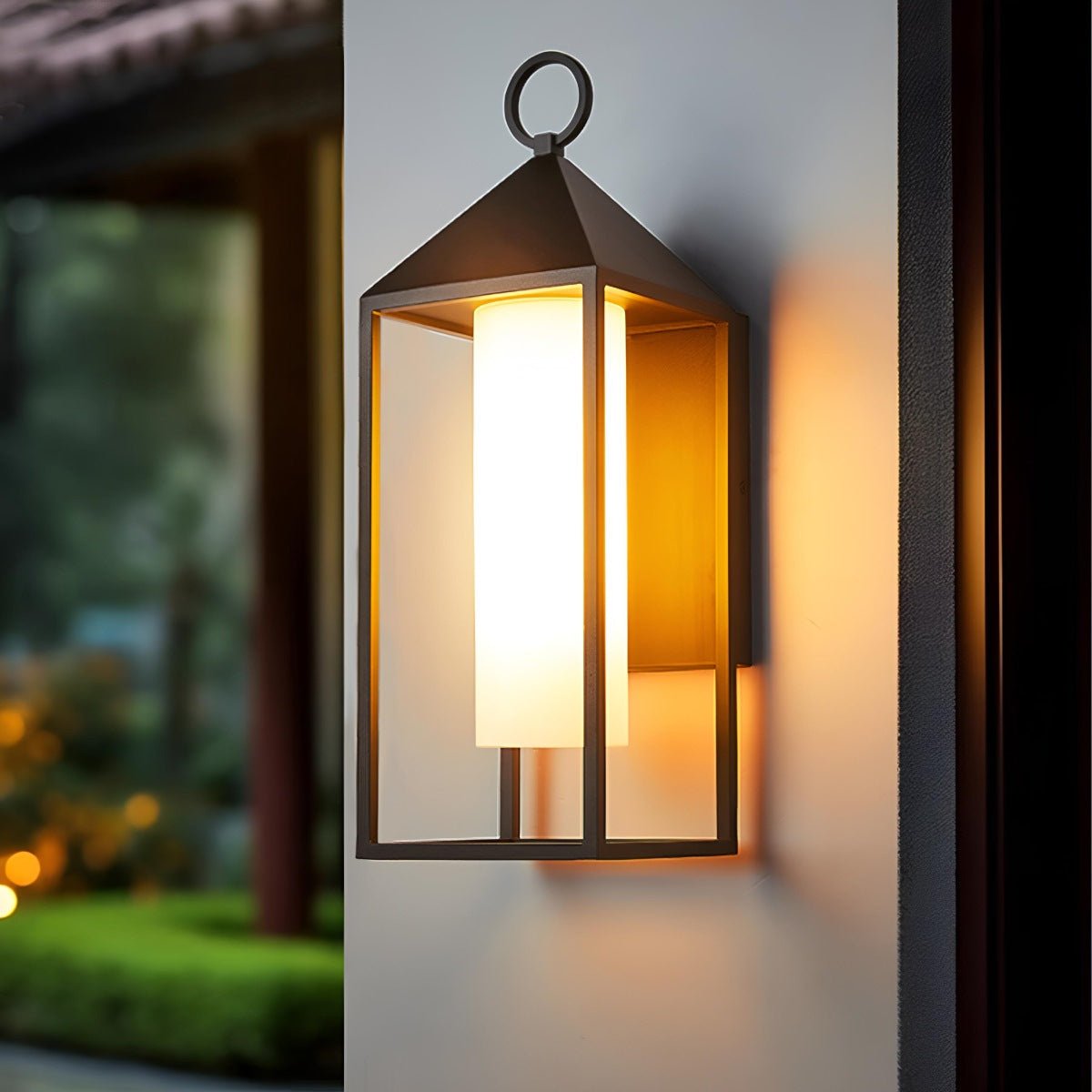 Rustic Lantern | Outdoor LED Porch Wall Light with Waterproof Design | Versatile Sizing for Enhanced Curb Appeal
