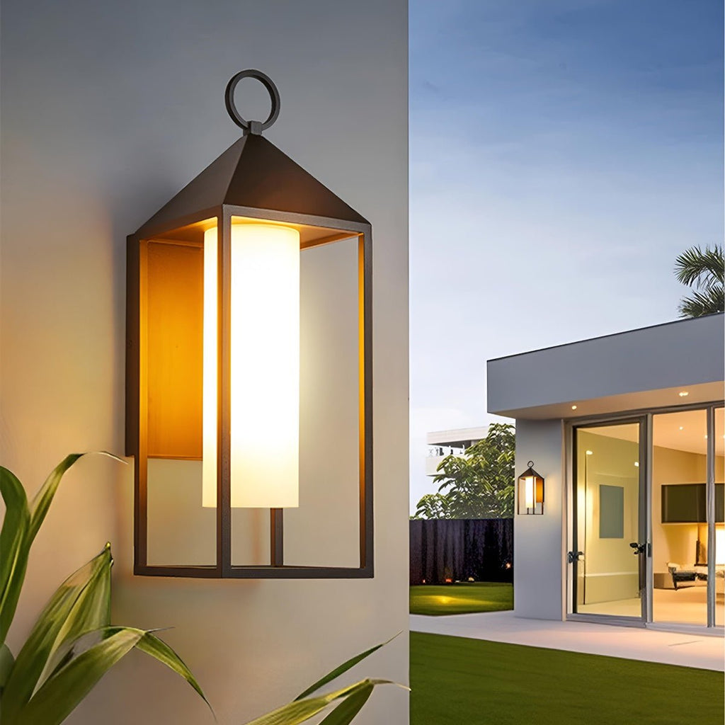 Rustic Lantern | Outdoor LED Porch Wall Light with Waterproof Design | Versatile Sizing for Enhanced Curb Appeal