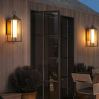 Rustic Lantern | Outdoor LED Porch Wall Light with Waterproof Design | Versatile Sizing for Enhanced Curb Appeal