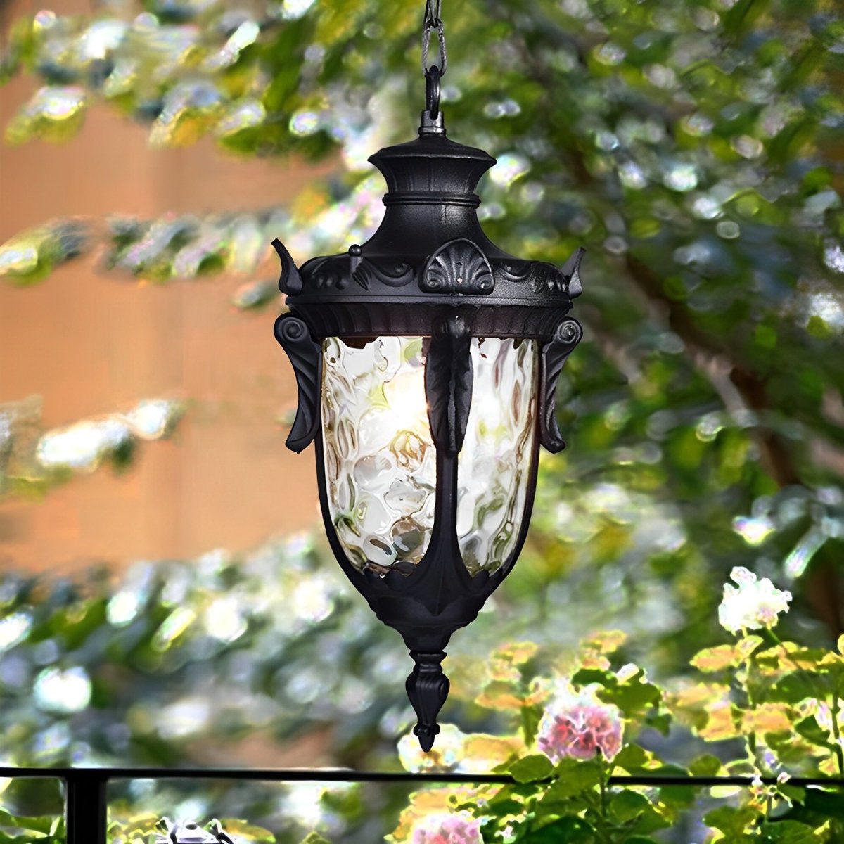 Rustic Outdoor Lantern Lights | Waterproof Pendant Light with Timeless Design for Patios and Porches