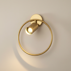 Sculptural Brushed Gold Wall Sconce | Ambient Lighting for Elegant Interiors