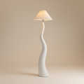 Sia | Organic Resin Table Lamp with Soft Fabric Shade | Elegant Lighting for Calming Spaces