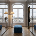 Sia | Organic Resin Table Lamp with Soft Fabric Shade | Elegant Lighting for Calming Spaces