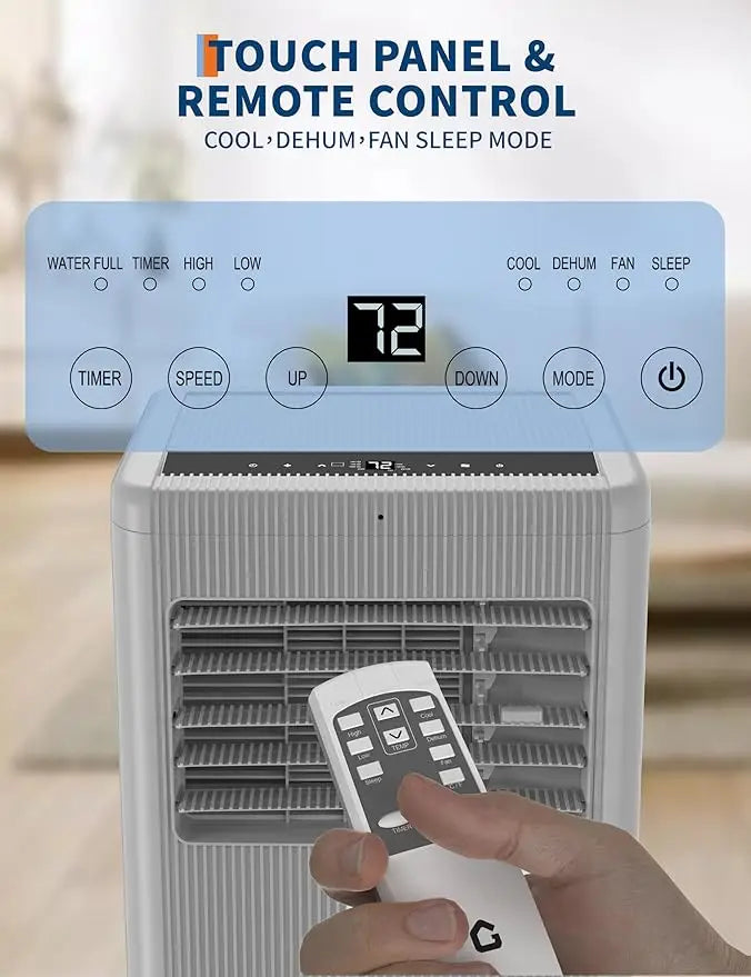 Smart Compact | Portable AC Unit with 8,000 BTU Cooling Power | Efficient Cooling for Rooms Up to 350 Sq.Ft.