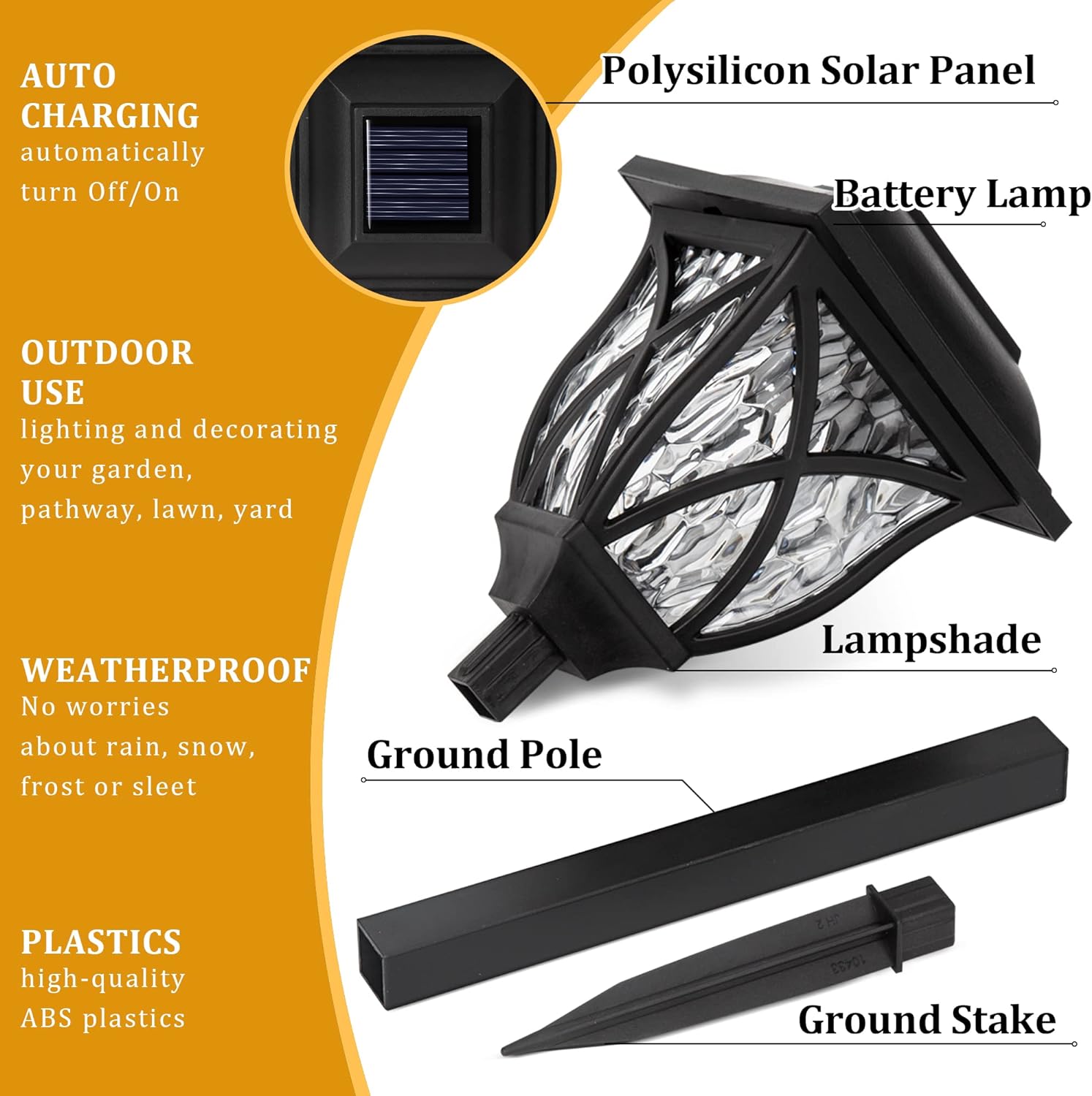 SolarGlow | Solar Pathway Lights with Automatic Dusk Activation | Eco-Friendly Illumination for Gardens and Pathways