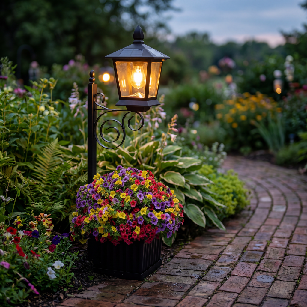 Solar Garden Lights | LED Outdoor Light with Automatic Dusk Feature | Eco-Friendly Illumination for Stunning Outdoor Spaces