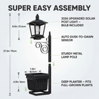 Solar Garden Lights | LED Outdoor Light with Automatic Dusk Feature | Eco-Friendly Illumination for Stunning Outdoor Spaces