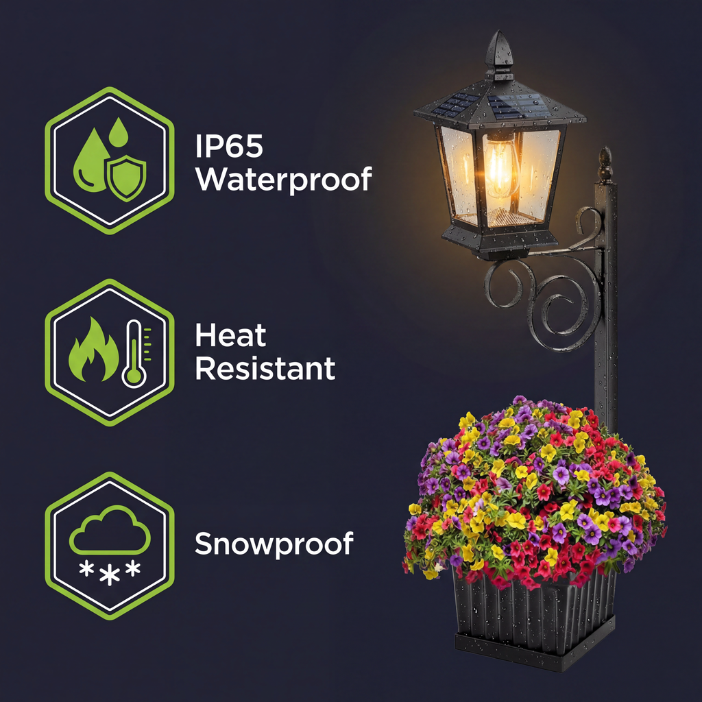 Solar Garden Lights | LED Outdoor Light with Automatic Dusk Feature | Eco-Friendly Illumination for Stunning Outdoor Spaces