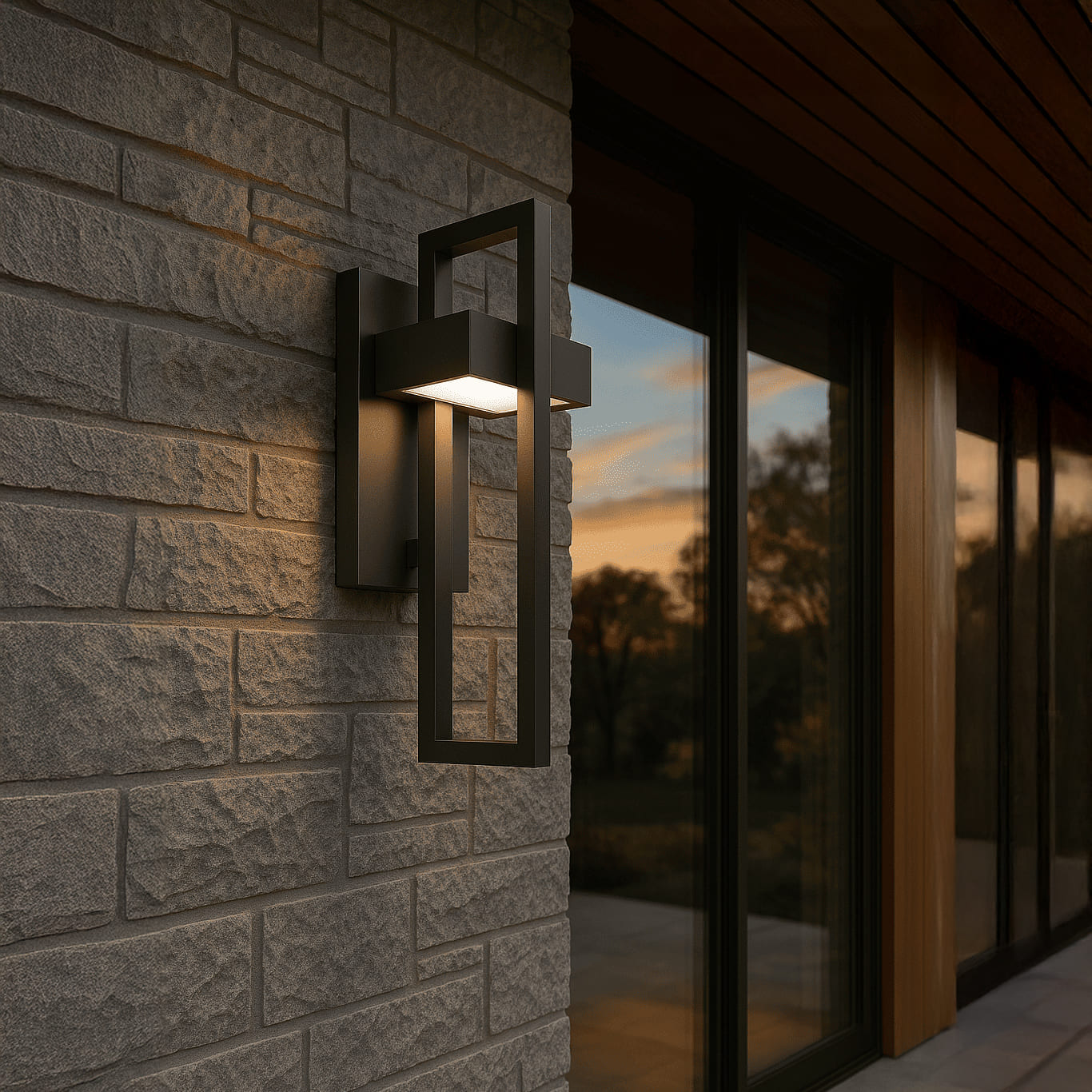 StellarSteel | Outdoor Wall Sconce with LED Illumination & Durable Design | Elegant Lighting for Modern Outdoor Spaces