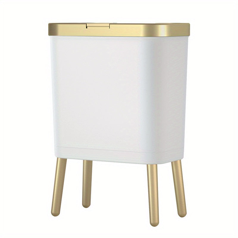 Stylish Kitchen Trash Can | 15L Odour-Sealing Waste Bin with Elevated Legs for Modern Home Organization