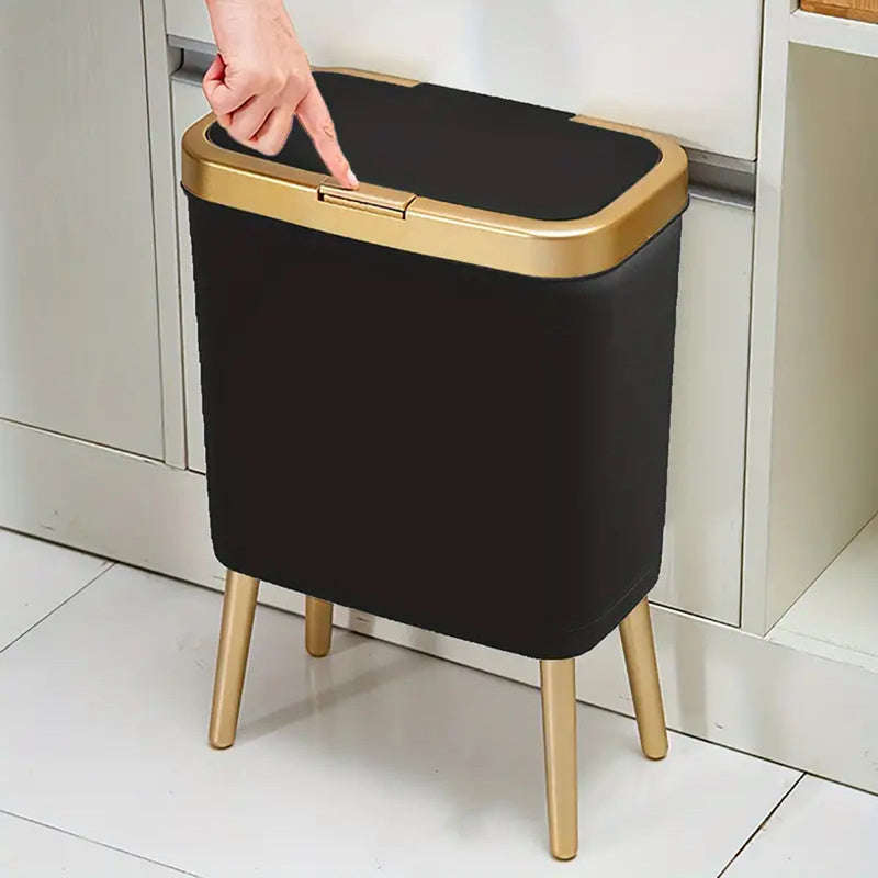 Stylish Kitchen Trash Can | 15L Odour-Sealing Waste Bin with Elevated Legs for Modern Home Organization