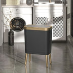 Stylish Kitchen Trash Can | 15L Odour-Sealing Waste Bin with Elevated Legs for Modern Home Organization