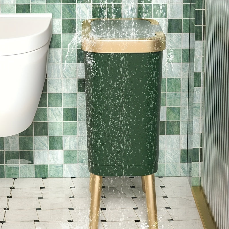 Stylish Kitchen Trash Can | 15L Odour-Sealing Waste Bin with Elevated Legs for Modern Home Organization