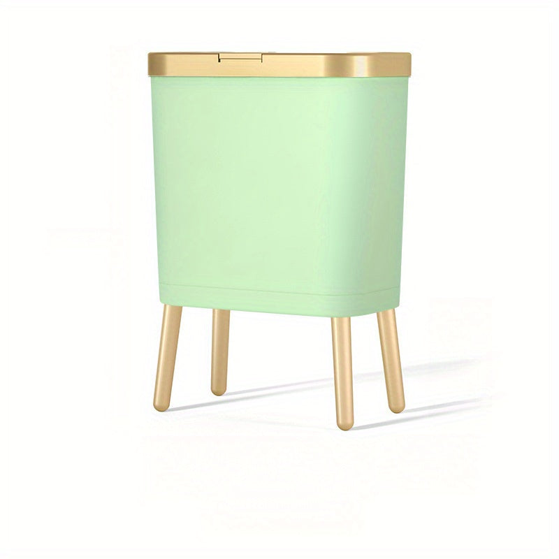 Stylish Kitchen Trash Can | 15L Odour-Sealing Waste Bin with Elevated Legs for Modern Home Organization