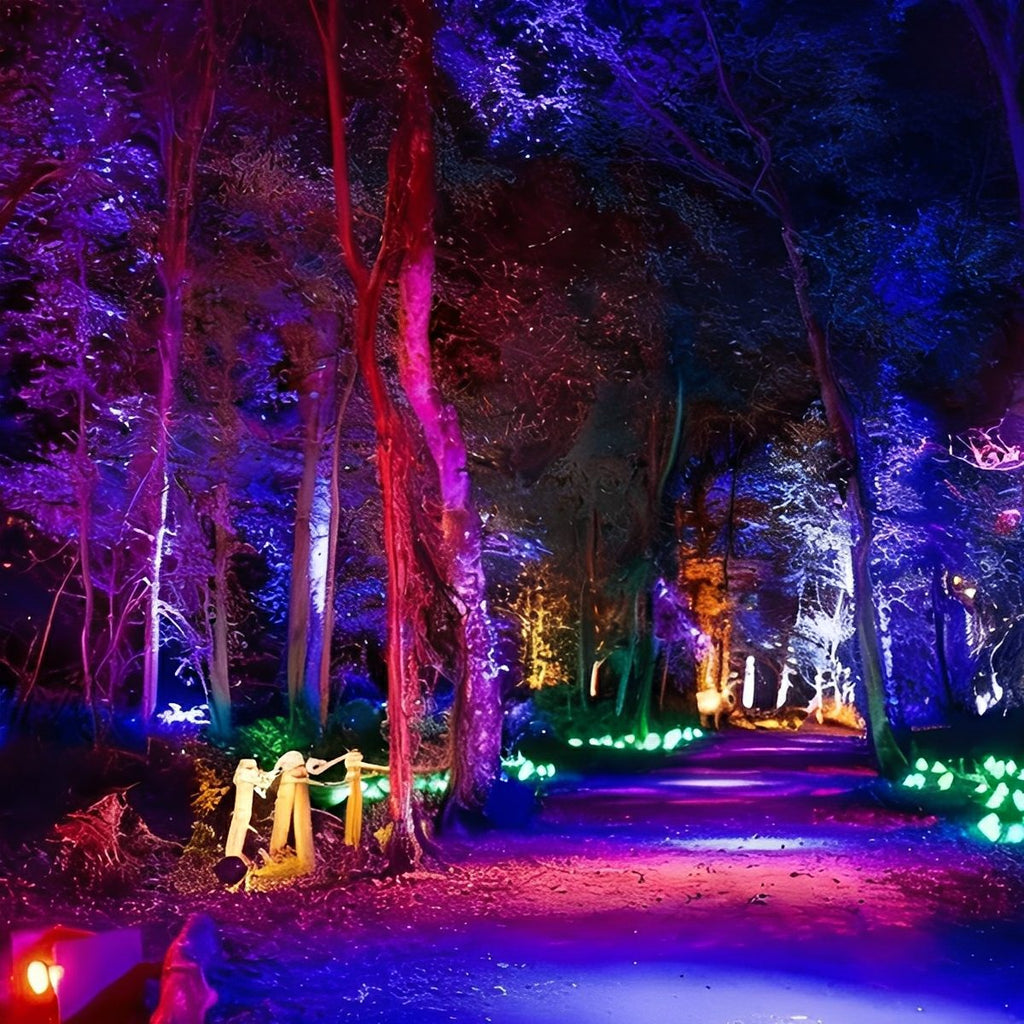 Tiixo | Waterproof RGB LED Outdoor Landscape Spot Lights with Color-Changing Effects | Versatile Lighting for Gardens and Patios