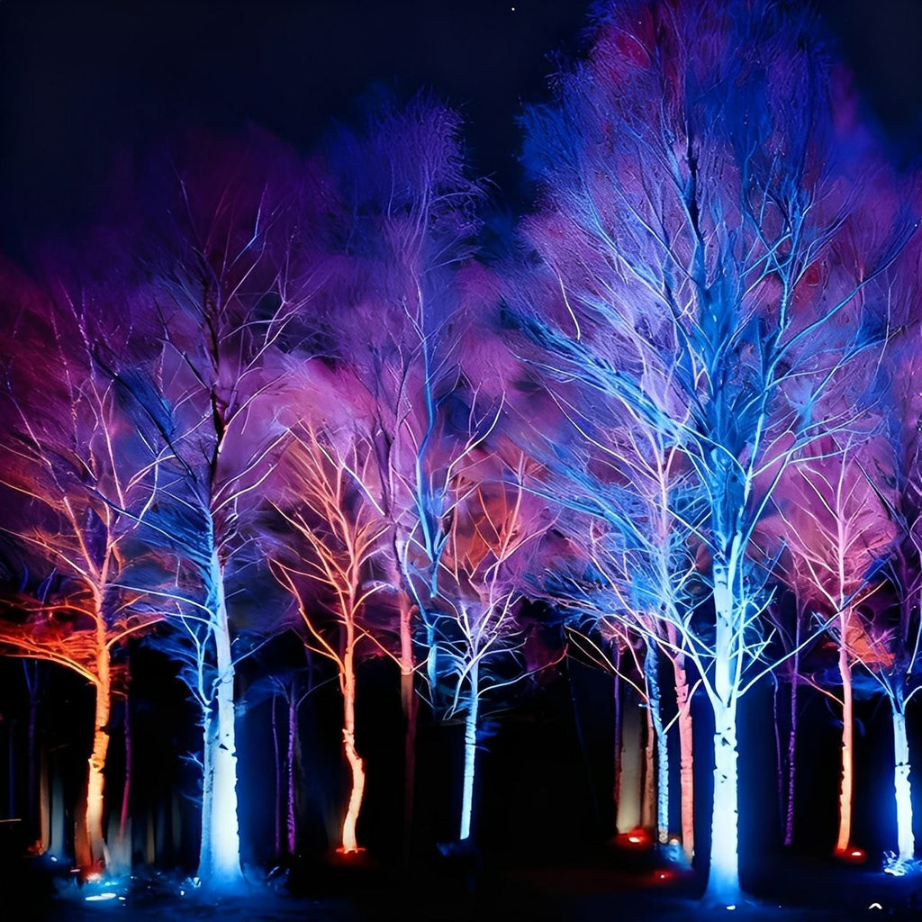 Tiixo | Waterproof RGB LED Outdoor Landscape Spot Lights with Color-Changing Effects | Versatile Lighting for Gardens and Patios