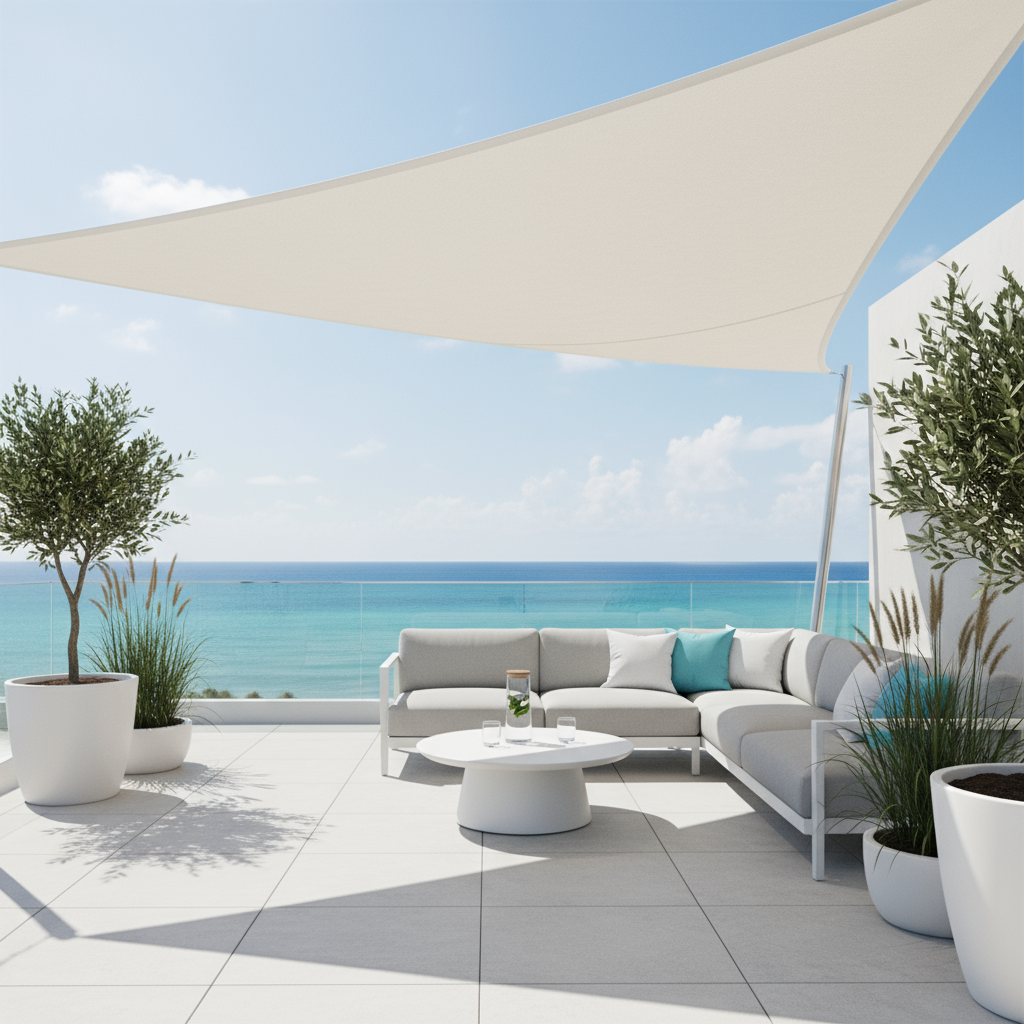 TriBlocker | Triangle Shade Sail with Waterproof UV Protection | Stylish Outdoor Sun Shade for Relaxation