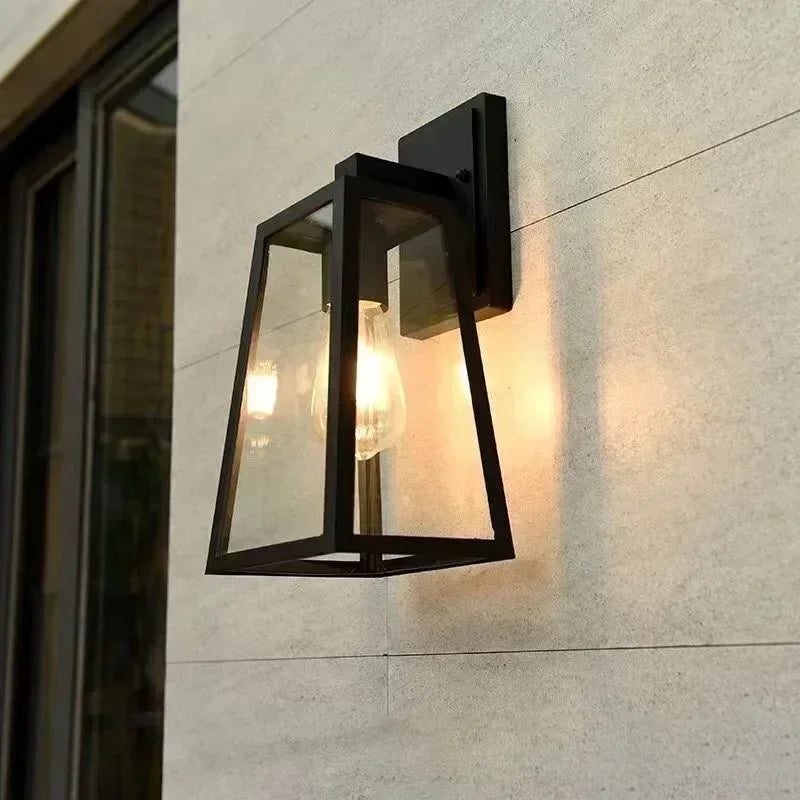 Verona | Outdoor Wall Lamp with Geometric Glass & Waterproof Design | Elegant Lighting for Modern Exteriors